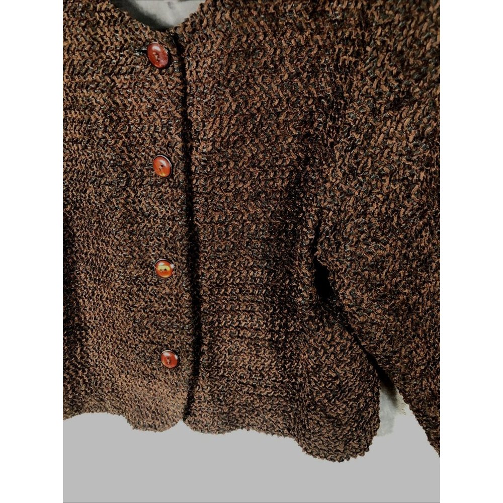 First Options Women’s Jacket Brown Button Up Adult Size Medium - Picture 5 of 16